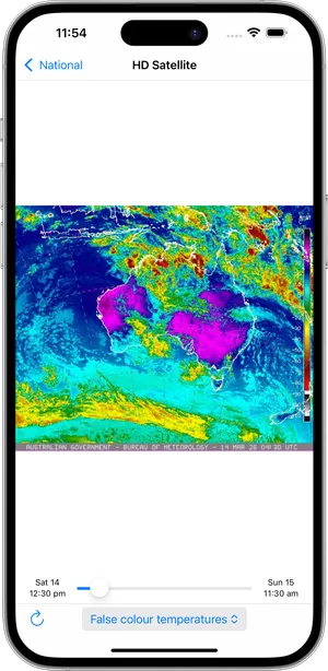 High-definition satellite imagery of Australian weather systems
